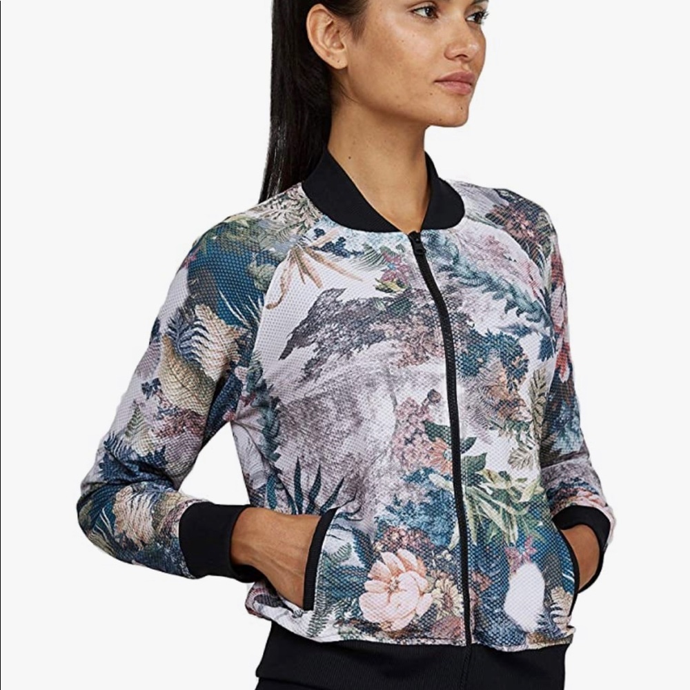Noli Yoga Floral Bomber Jacket